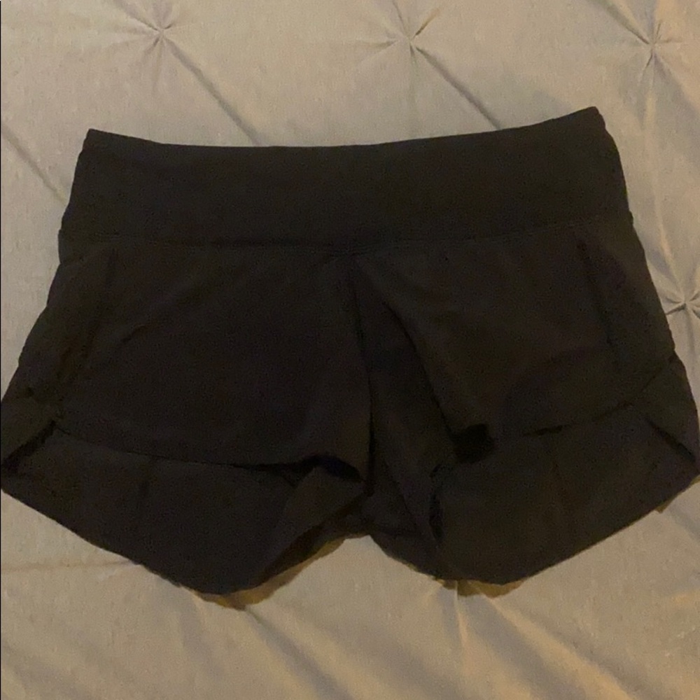 Size 2 Lululemon black speed up shorts